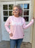August Bleu Amore Chenille Patch Comfy Cord Sweatshirt at ooh la la! in Grapevine TX 76051