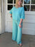 Waffle Gauze Pant in Turquoise at ooh la la! in Grapevine TX 76051