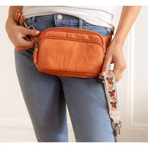 Joy Susan Kylie Double Zip Sling Bag in orange at ooh la la! in Grapevine TX 76051