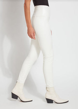 *FINAL SALE* Lysse Textured Leather Legging in Snow White