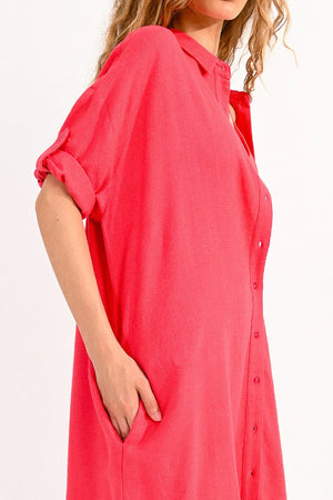 Molly Bracken Tab Sleeve Shirt Dress at ooh la la! in Grapevine TX 76051