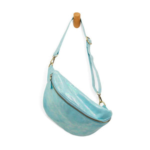 Holographic Twyla Sling Bag in turquoise at ooh la la! in Grapevine TX 76051