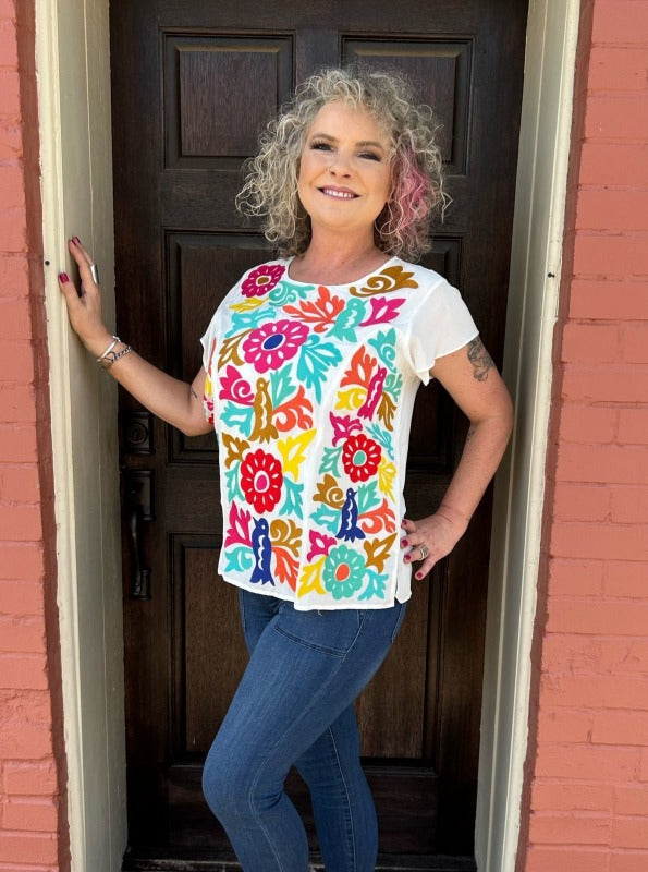 Maleigh Embroidered Top