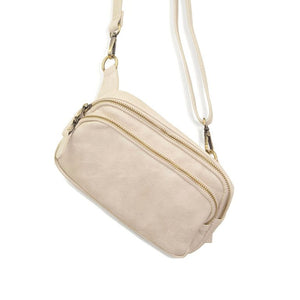 Joy Susan Kylie Double Zip Sling Bag in linen at ooh la la! in Grapevine TX 76051