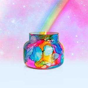 Capri Blue Volcano Rainbow Watercolor Signature Jar, 19 oz at ooh la la! in Grapevine TX 76051