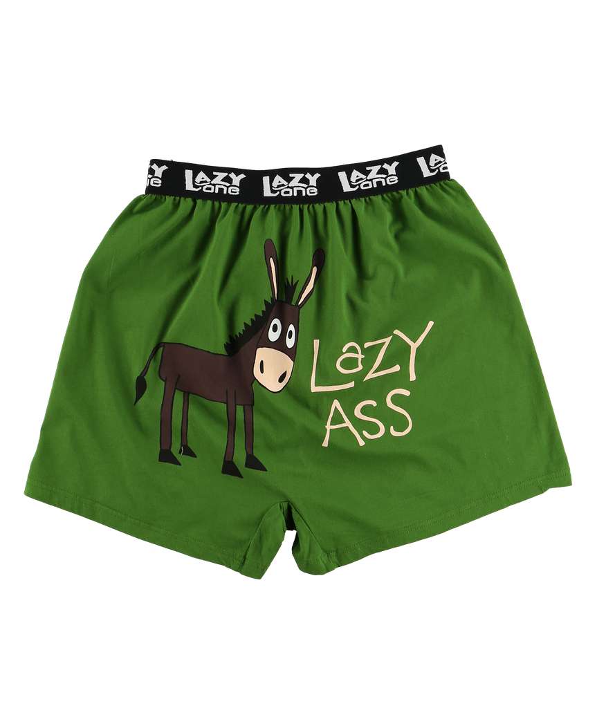 Men's Funny Boxers - Lazy Ass Donkey