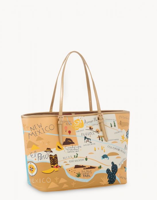 Spartina 449 Map Tote  - Greetings from Texas