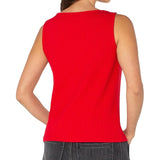 Liverpool Sleeveless High Boatneck Knit Top