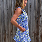 Ana Clare, Women's sport dress, golf dress with pockets, tennis dress ruffle hem, SPF 50 athletic wear, performance golf apparel, UV protective dress, ladies athleisure dress. at ooh la la! in Grapevine TX 76051