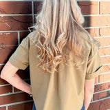 Velvet Heart Alameda Shirt in Aloe Olive at ooh la la! in Grapevine TX 76051