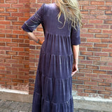 Romance Imagined Velour Midi Dress In mulberry arch la la! in Grapevine TX 76051