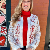Butterfly Lace Open-Front Jacket at ooh la la! in Grapevine TX 76051