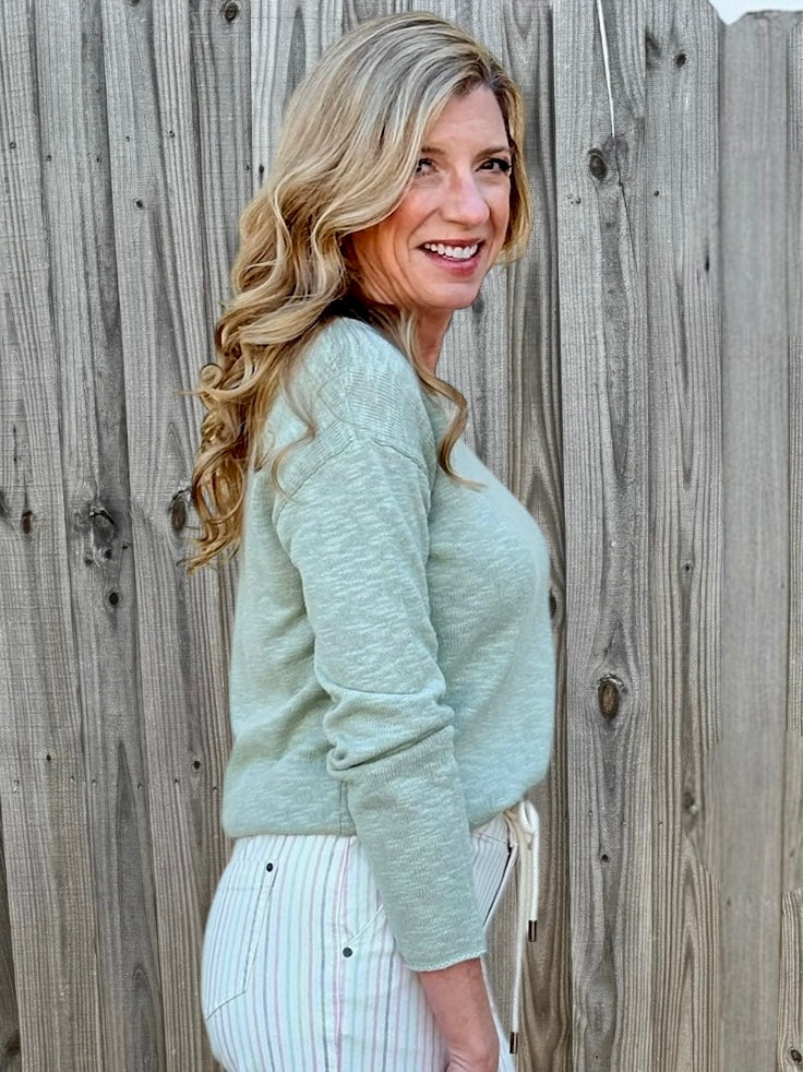 V-Neck Pullover Light Cotton Sweater - 5