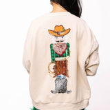 Queen of Sparkles Beige Cowboy Nutcracker Sweatshirt