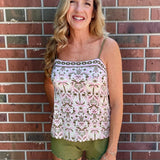 PJ Salvage Rib Knit Lounge Shorts in Heather Dark Olive at ooh la la! in Grapevine TX 76051