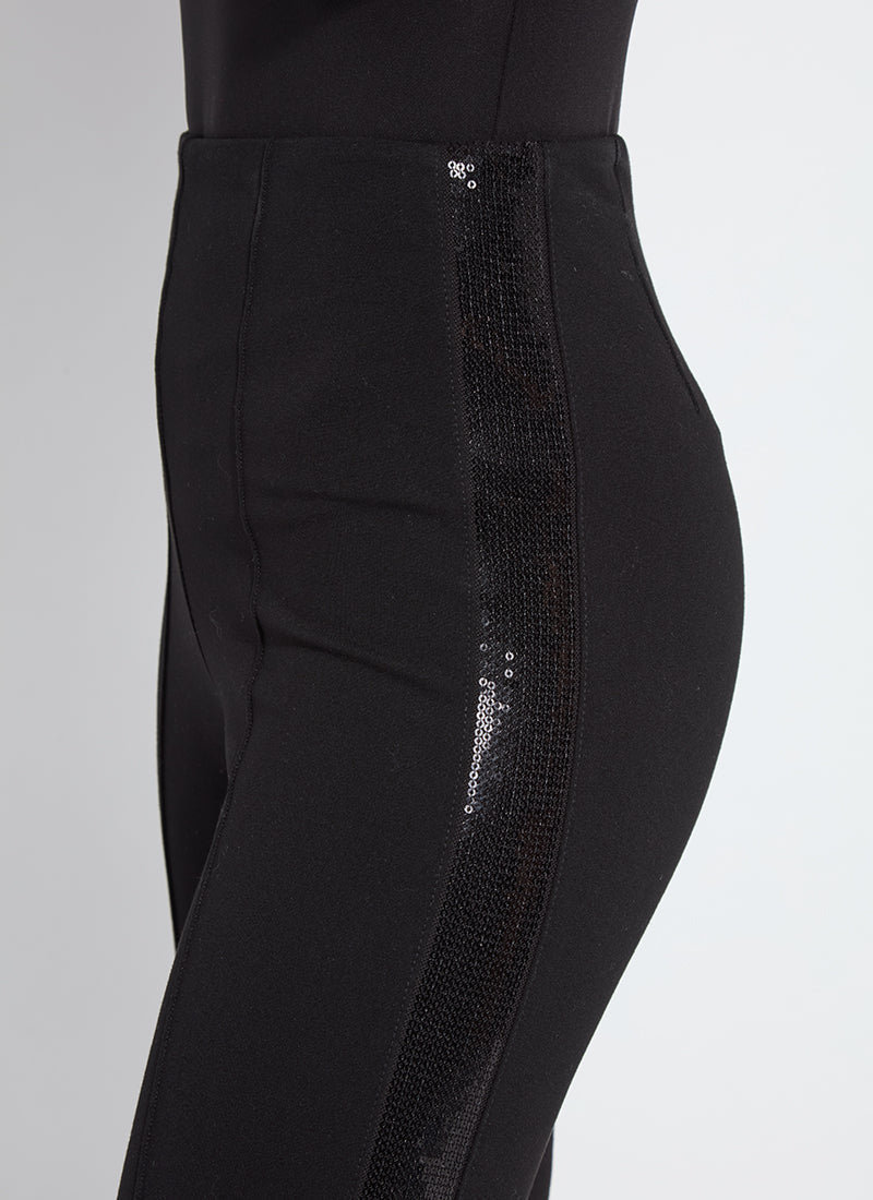 Elysse Sequin Embellished Pant by Lysse Leggings in black at ooh la la! in Grapevine TX 76051