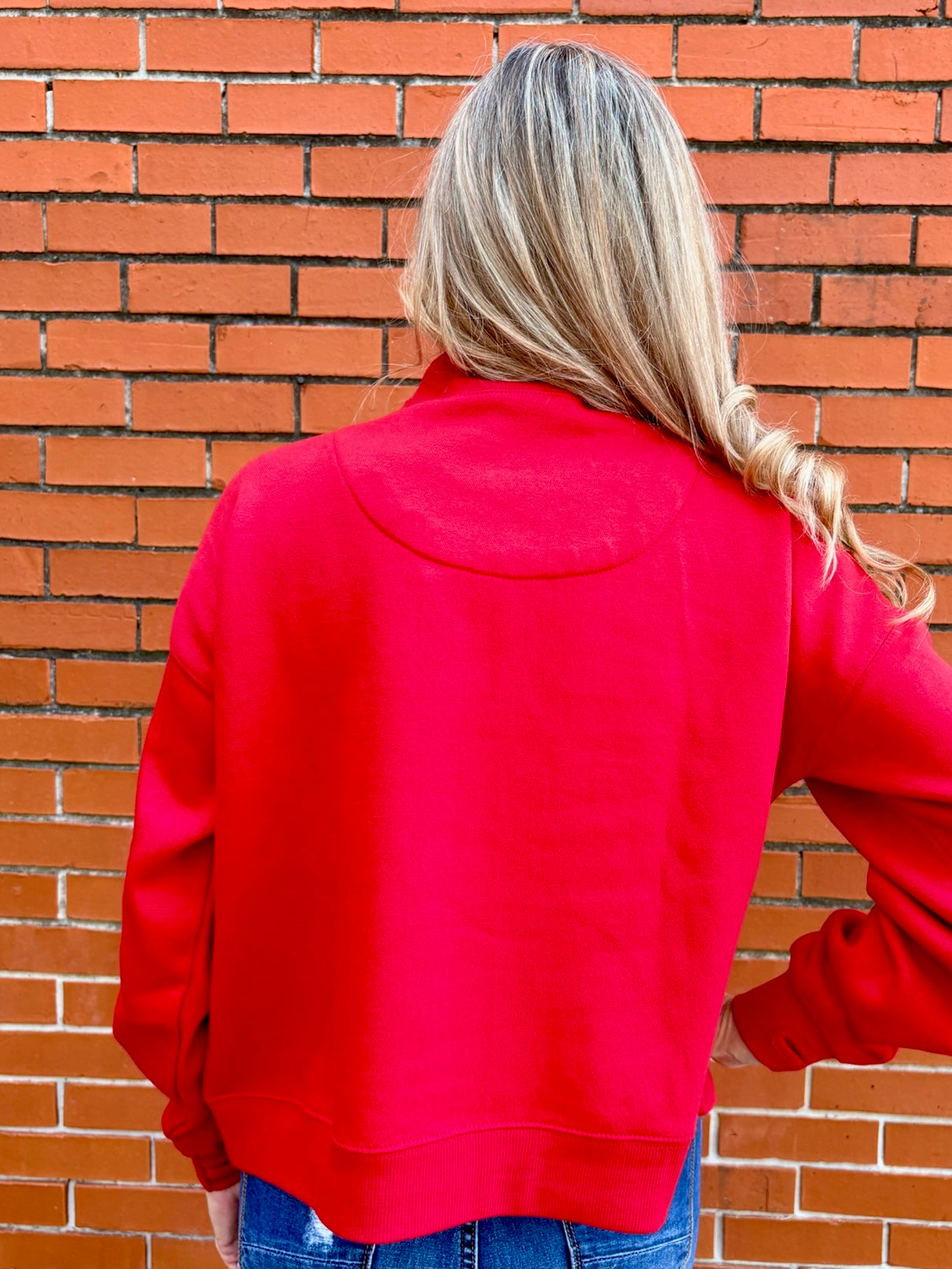 Holly & Jolly Mock Neck Oversized Sweatshirt at ooh la la! in Grapevine TX 76051