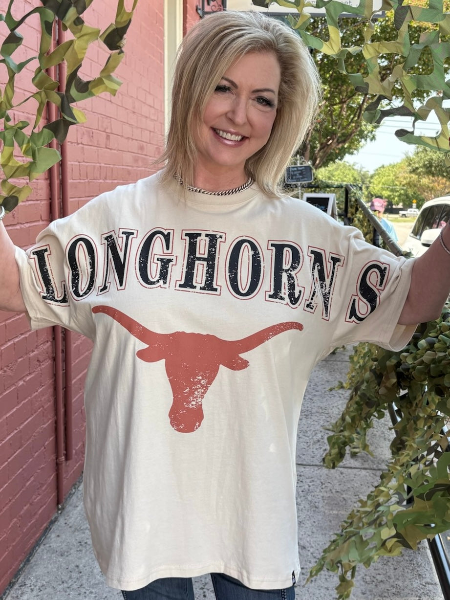 Texas Longhorns Southern Split Oversized Tee at ooh la la! in Grapevine TX 76051