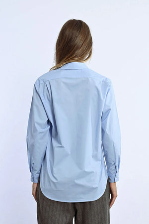 Molly Bracken Classic Cotton Shirt in light blue at ooh la la! in Grapevine TX 76051