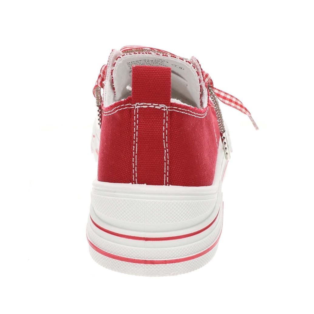 Very G Aman double sneakers, red canvas shoes, gingham ribbon laces, sparkle sneakers, women’s trendy footwear, double lace sneakers, comfortable red flats, Very G shoes. at ooh la la! in Grapevine TX 76051