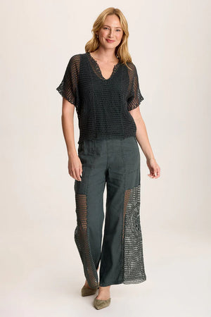 XCVI Centre Top and Tangent Pant in Silken Pine Pigment at ooh la la! in Grapevine TX 76051