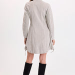 XCVI Uzma Corduroy Jacket Dress in Whitecap Pigment shown from back on model