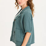 XCVI Kennison Capelet in Ocean Storm Pigment at ooh la la! in Grapevine TX 76051