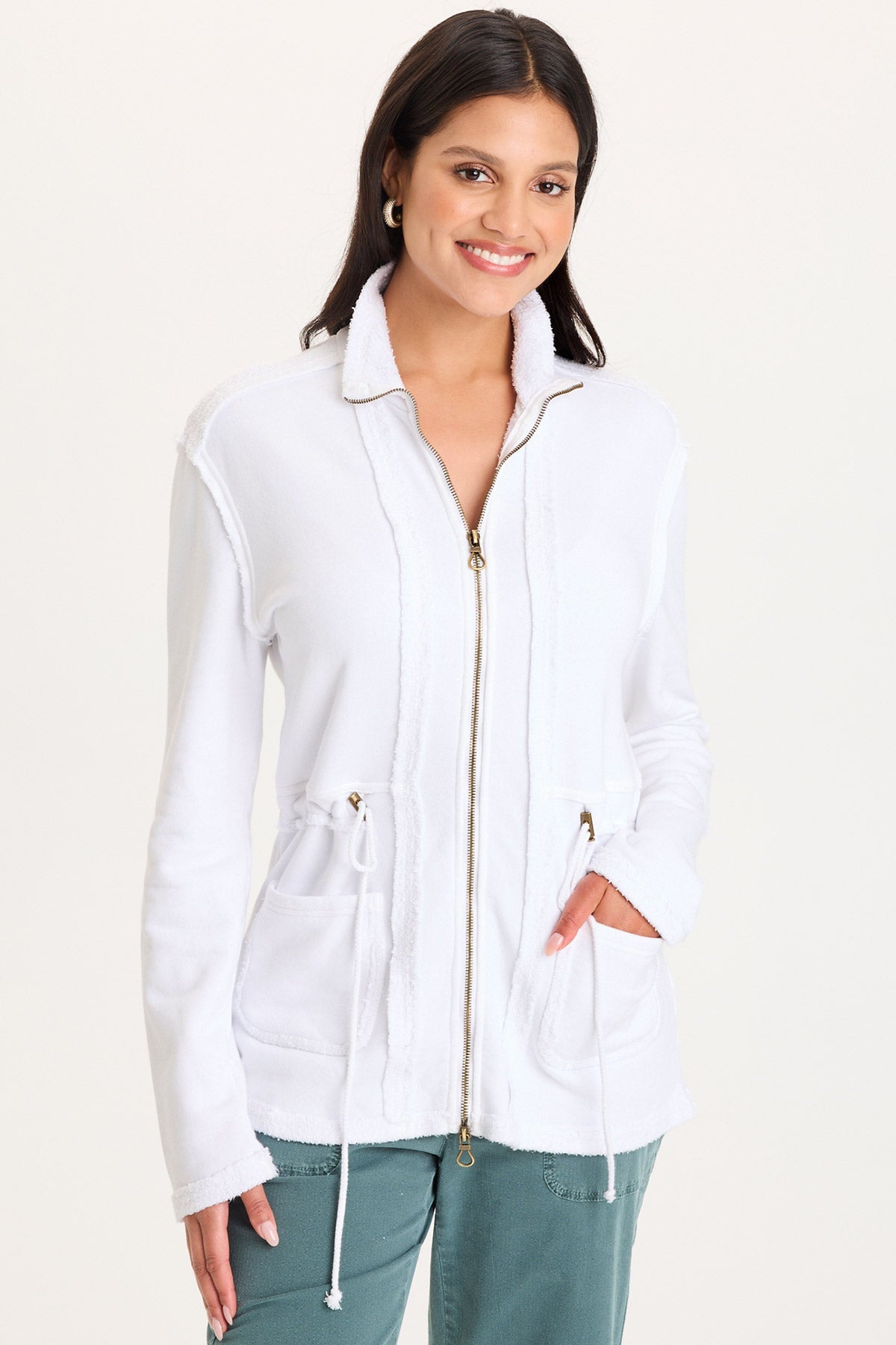 XCVI Lemont Jacket in white at ooh la la! in Grapevine TX 76051