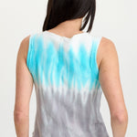 XCVI Ila Tank in Paradox Wash Mermaid, back view on female model
