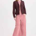 XCVI Jino Corduroy Blazer in Belge - Deep Eggplant Brown at ooh la la! in Grapevine TX 76051