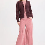 XCVI Jino Corduroy Blazer in Belge - Deep Eggplant Brown at ooh la la! in Grapevine TX 76051