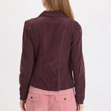 XCVI Jino Corduroy Blazer in Belge - Deep Eggplant Brown at ooh la la! in Grapevine TX 76051