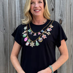 Queen of Sparkles Christmas Necklace Tee at ooh la la! in Grapevine TX 76051