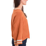 XCVI Jasper Racing Stripe Sweater in roulette rust at ooh la la! in Grapevine TX 76051