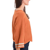 XCVI Jasper Racing Stripe Sweater in roulette rust at ooh la la! in Grapevine TX 76051