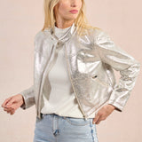 Molly Bracken Silver Biker Jacket at ooh la la! in Grapevine TX 76051