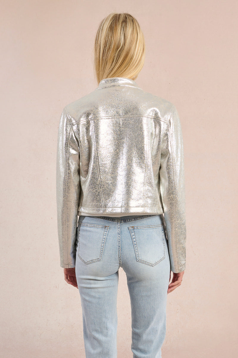 Molly Bracken Silver Biker Jacket at ooh la la! in Grapevine TX 76051
