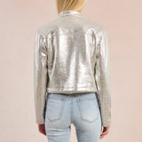 Molly Bracken Silver Biker Jacket at ooh la la! in Grapevine TX 76051