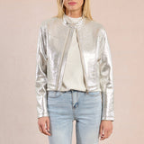 Molly Bracken Silver Biker Jacket at ooh la la! in Grapevine TX 76051
