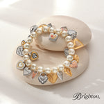 Brighton One Heart Pearl Stretch Bracelet at ooh la la in Grapevine TX 76051