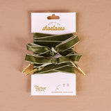 Step it Up Shoelaces in green velvet at ooh la la! in Grapevine TX 76051