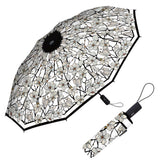 Art Print Travel Umbrella - Compact, One-Touch Open & Close