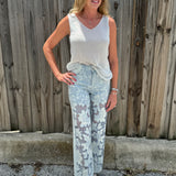 High Rise Lace Front Straight Leg Jeans in light blue at ooh la la! in Grapevine TX 76051