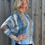 Vertical Paint Strokes Batwing Sweater at ooh la la! in Grapevine TX 76051
