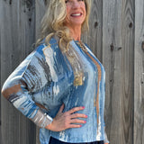 Vertical Paint Strokes Batwing Sweater at ooh la la! in Grapevine TX 76051