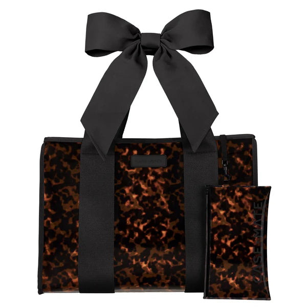 Bow Tote with Phone Pouch in Tortoiseshell at ooh la la! in Grapevine TX 76051