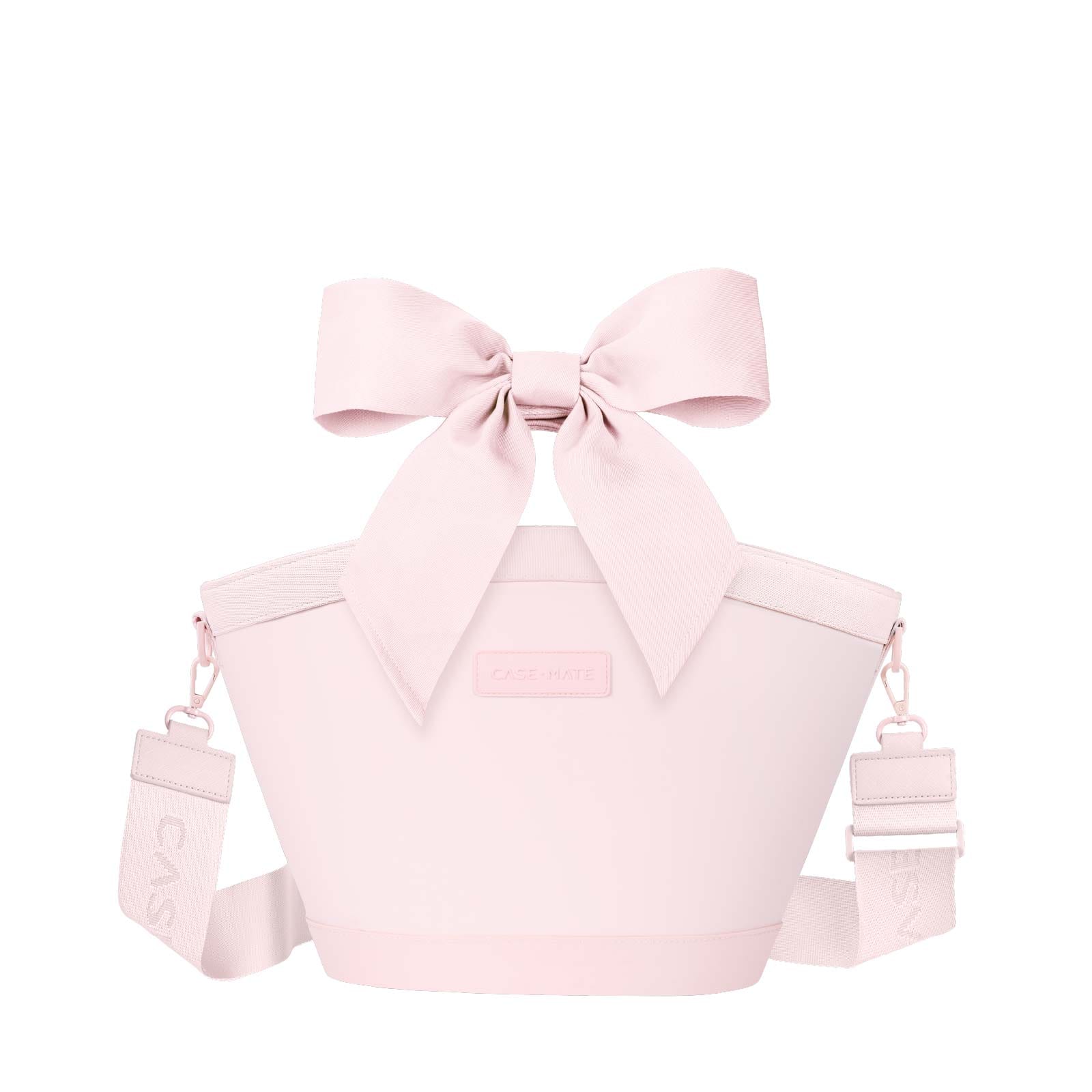 Case-Mate Ballet Pink Bow 7 Liter Jelly Cooler Tote with crossbody strap at ooh la la! in Grapevine TX 76051