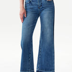 Mid Rise Wide Leg Jean with Dark Seam Detail at ooh la la! in Grapevine TX 76051