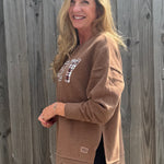 Plaid Appliqué Cozy Sweatshirt at ooh la la! in Grapevine TX 76051