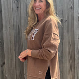 Plaid Appliqué Cozy Sweatshirt at ooh la la! in Grapevine TX 76051